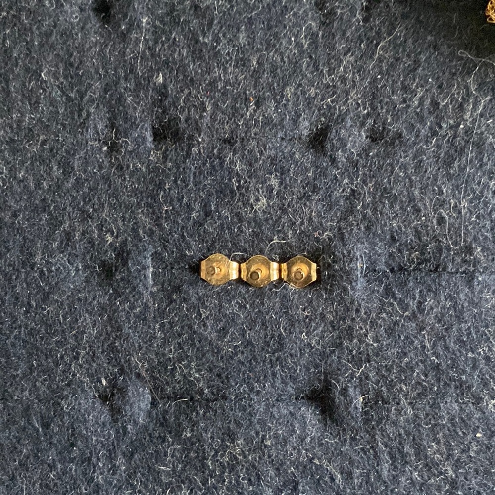 14K gold mini studs (set of 3).